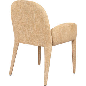 Modern Fabric Upholstered Dining <b>Chair</b> with Metal Legs Beige Armchair for Hotel Park Apartment Wine Cellar & Home <b>Kitchen</b> - Product Image 4