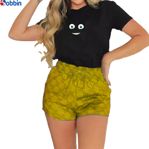 Conjunto Deportivo de Verano Estilo Hip Hop para Mujer, Ecológico, de Secado Rápido, Transpirable, Informal, Camiseta Corta hasta la Rodilla, Estilo Vintage - Product Image 6