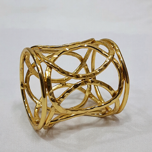 Anneaux de serviette élégants et tendance personnalisés pour la vente en gros – Anneaux de serviette géométriques en métal décoratifs - Product Image 1