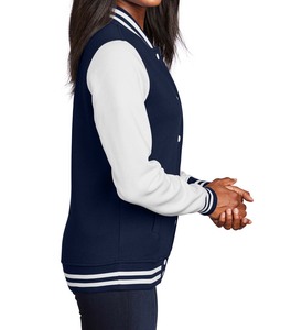 เสื้อแจ็คเก็ตเบสบอลแบบวินเทจสั่งทำพิเศษสำหรับ OEM กันลม ระบายอากาศได้ดี แห้งเร็ว ผ้าฟลีซปิดกระดุม ผ้าฝ้าย/โพลีเอสเตอร์ ปักลาย สำหรับวิทยาลัย - Product Image 3