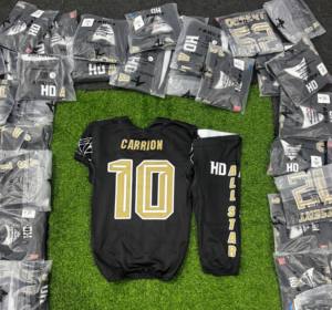 Maillots et hauts de football américain respirants grande taille à manches courtes, conception OEM – Ensemble d'uniformes d'entraînement de football américain - Product Image 4