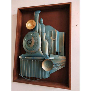 Decoración de Pared de Tren Vintage, Decoración de Pared de Metal con Forma de Tren para Sala de Estar, Oficina, Habitación Infantil, Tienda y Bar - Product Image 2