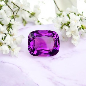 Piedra de amatista púrpura natural con corte cojín, gema premium para la fabricación de joyas, cristal curativo, piedra de nacimiento elegante - Product Image 3