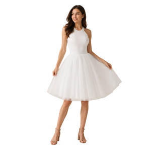 Jupe midi plissée en mousseline unie à taille élastique personnalisée pour femme, taille naturelle, respirante pour l'été - Product Image 1