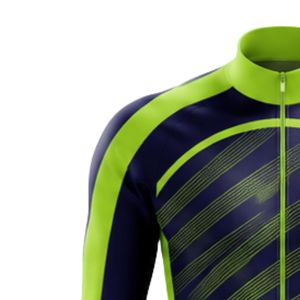 <b>Men</b> <b>Cycle</b> Wear <b>Jacket</b> Green Black Long Sleeve Zip Front Lightweight Breathable Sports <b>Jacket</b> for Outdoor Cycling Training - Product Image 5