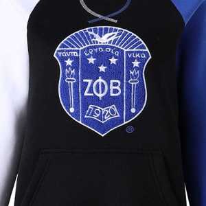 เสื้อสเวตเชิ้ตคอกลม Zeta Phi Beta สีดำ ปักลายเชนิลล์ สำหรับชมรมนักศึกษากรีก  แบบยูนิเซ็กซ์ พรีเมียม - Product Image 5
