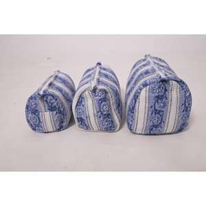 Pochette de maquillage en coton à imprimé floral, pochette de rangement pour cosmétiques, organiseur de toilette à fermeture éclair, sac de voyage floral - Product Image 2