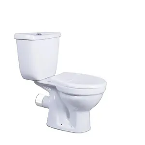 High Quality Ceramic Two-Piece Toilet Prolonging Lifespan Preventing Damage with Aesthetic Appeal Functionality Bathroom Space