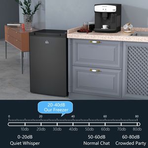 Mini congélateur vertical compact de 3,0 pieds cubes avec porte simple réversible et thermostat réglable Small H - Product Image 5