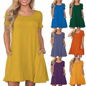 Nouvelle Robe Courte en Satin à Col Rond et Manches Courtes, Robe Mini en Tricot Uni, Robe de Soirée d'Été OEM, Vente en Gros depuis le Bangladesh - Product Image 2