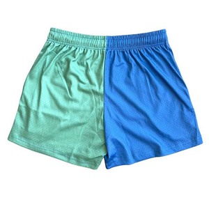 Pantalones Cortos Deportivos para Hombre con Bloques de Color Azul y Verde Menta, Cintura Elástica, Transpirables, Tejidos, Casuales, de Poliéster - Product Image 4