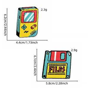 Patch brodé rétro disco écologique à thermocoller en gros - Product Image 4