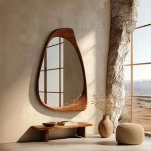 Miroir mural en bois le plus vendu, miroir mural en bois de style industriel pour hôtels et spas de luxe, article de décoration en gros à fort volume de vente - Product Image 2