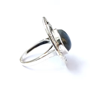6.9 Grams 925 Sterling Silver <b>Labradorite</b> <b>Ring</b> Blue Flash Gemstone 925 Sterling Silver Designer Jewelry - Product Image 3
