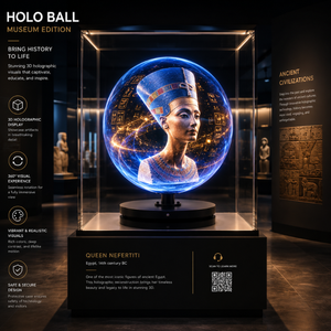 Holo Ball, affichage holographique 3D, sphère LED de 50 cm avec boîtier en acrylique, rotation à 360 degrés pour vitrine de bijouterie - Product Image 2