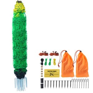 Rete Elettrica Portatile per Recinzione Capre 89 cm H x 50 m L in PE con Pali a Doppia Punta Gabbia per Animali - Product Image 1