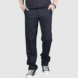 Pantalon de costume pour homme Bearfit, noir, formel, écologique, respirant, tissu extensible en polyester/coton, coupe droite - Product Image 1