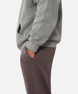 Vente en gros 2025 – Sweat à capuche homme jaune surdimensionné en polyester/coton anti-rétrécissement, respirant et à séchage rapide, motif uni, pour l'hiver - Product Image 3