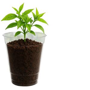 Gobelets jetables transparents compostables de 12 oz pour boissons froides, écologiques, en PLA, sans BPA, biodégradables, anti-fuite, recyclables, adaptés au congélateur, lot de 50 - Product Image 1