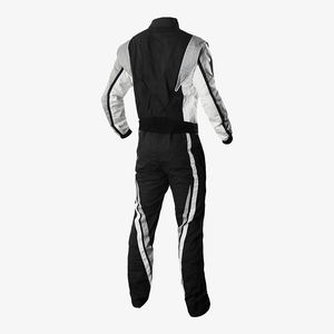 Traje de Carreras de Karts Personalizable de la Mejor Calidad, Color Negro, Cuello Alto, Manga Larga, Transpirable, Resistente al Viento, Talla Grande, Poliéster/Nailon - Product Image 3