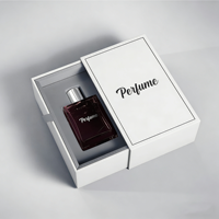 Boîte à parfum personnalisée avec un design sur mesure, petite boîte à tiroir, emballage de luxe fait main, boîte à tiroir rigide coulissante avec ruban