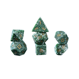 High quality stone dice <b>Tree</b> agate natural crystal reiki healing gemstones Engraved stone custom dice set Vikings crystal - Product Image 3