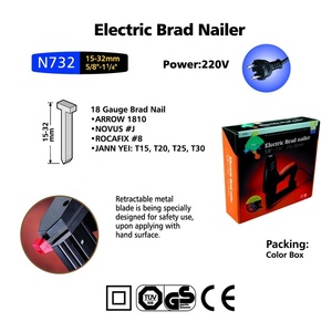 Pistola eléctrica de grapas con certificado CE, 220V, 15(5/8 ")-32mm(11/4"), calibre 18, TUV/GS - Product Image 3