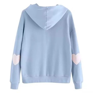 เสื้อฮู้ดสีเขียวมะกอก แขนยาว ปักลายหัวใจ ใส่ได้ทั้งชายและหญิง สวมใส่สบาย ผลิตจากผ้าโพลีเอสเตอร์/คอตตอนผสม ระบายอากาศได้ดี เป็นมิตรกับสิ่งแวดล้อม เหมาะสำหรับฤดูหนาว - Product Image 2