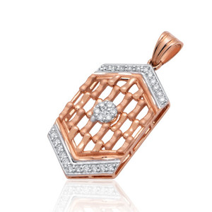 14K Rose Gold Mens Pendant 4.440g Regular Size Real Gold Neck <b>Locket</b> For Gents Luxury Male Charm Fine Jewelry Stylish Necklace - Product Image 5