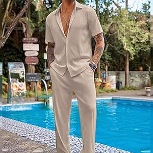 Ensemble coordonné pour hommes en gros, personnalisable avec logo imprimé, confortable pour le quotidien - Product Image 4