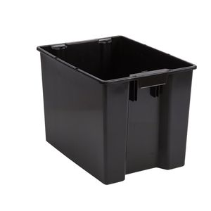 Set di 2 Grandi Contenitori di Plastica Neri Impilabili per Garage - Product Image 2