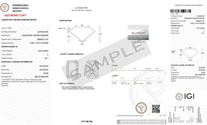 Superbe diamant CVD de 4.00 carats cultivé en laboratoire, couleur émeraude E, clarté VS1, certification IGI 10.86mm incluse - Product Image 2