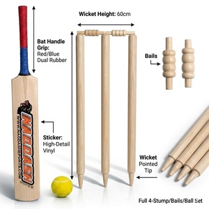 Juego de Críquet de Madera para Niños de Alta Calidad, Ligero y Duradero, Ideal para Entrenamiento y Práctica - Product Image 6