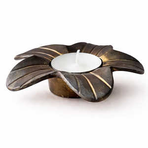 Round inimal Metal <b>Tealight</b> <b>Holder</b> - Smooth Brass <b>Tealight</b> and Candle Stand Indian Manufacturer Direct - Product Image 2