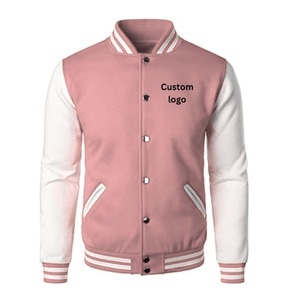<b>Men</b> Varsity <b>Jacket</b> Mandarin Collar Front Logo 100% Cotton Canvas Eco-Friendly Breathable Seamless Fusing <b>Long</b> Sleeve Quilted - Product Image 2