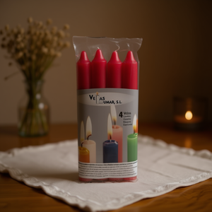 Red Traditional Art <b>Candle</b> 8428451021078 Paraffin <b>Taper</b> <b>Candle</b> for Home Decoration Indoor Use - Product Image 3