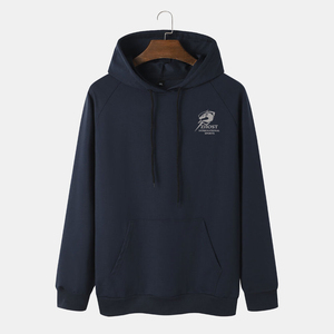 Sweat-shirt à capuche ZHOST pour homme, coupe classique, couleur unie, en coton tricoté, avec logo numérique sur le devant, anti-boulochage, idéal pour l'hiver et les tenues décontractées - Product Image 1