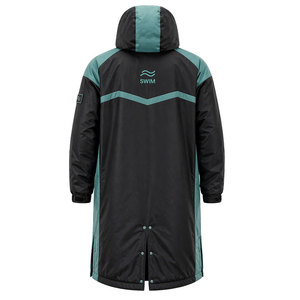 Custom Waterproof Winter Swim Parka Long Sleeve Sherpa Lined Hooded <b>Changing</b> <b>Robe</b> for <b>Swimming</b> Training Outdoor Sports - Product Image 2