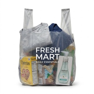 Sacs de courses à fond carré de qualité supérieure avec fermeture éclair pour l'emballage alimentaire, la vente au détail et la promotion en épicerie - Product Image 2