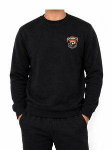 เสื้อสเวตเชิ้ตคอกลมสีดำสำหรับผู้ชาย แบบสั่งทำขายส่ง ปักโลโก้ ทรงปกติ สวมใส่สบาย เหมาะสำหรับฤดูใบไม้ผลิ ผลิตจากผ้าฝ้ายทอ 100% - Product Image 2