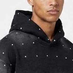 Artículo Más Vendido, Sudadera con Capucha y Estampado de Puntos Negros para Hombre, con Logotipo Personalizado, Corte Regular, Felpa de Algodón, Ropa Casual de Otoño - Product Image 5