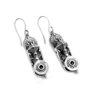 Pendientes Colgantes Tribales Oxidados de Plata de Ley 925 para Mujer Silver Mountain, Joyería Étnica Vintage Hecha a Mano, Regalo - Product Image 2
