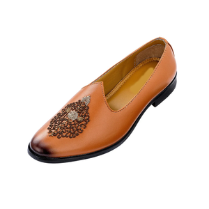 Chaussures Sherwani brodées à la main pour hommes, blanches, chaussures de mariage indiennes traditionnelles - Product Image 3