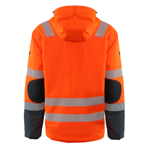 Veste de travail de sécurité en polyester imperméable de classe 2 personnalisable pour l'extérieur, haute visibilité, logo personnalisé, veste de travail pour hommes, tailles S-5XL - Product Image 4