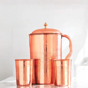 Pichet en cuivre martelé sur mesure, écologique, capacité 1000-1500 ml, bouilloires à eau en cuivre pur pour mariages, maisons et restaurants - Product Image 3