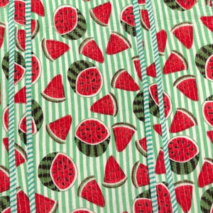 Watermelon Block Print Cotton <b>Canvas</b> <b>Tote</b> Bag Summer Fashionable Design Zip Closure Shopping Bag Eco Friendly Durable Daily Use - Product Image 4