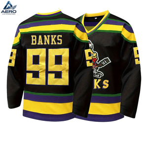 Jersey de Hockey sobre Hielo Personalizado para Adultos, Color Negro, con Bordado, Transpirable, del Mejor Proveedor 2026 - Product Image 1