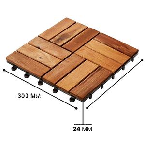 Baldosas de Madera Duraderas para Terraza, Piso de Patio Encastrable de Madera de Acacia - Product Image 2