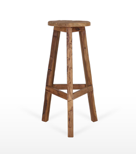 Ensemble de deux tabourets de bar en bois rustique et industriel, chaises hautes à structure métallique, design vintage style ferme pour cuisine, salle à manger, pubs - Product Image 2