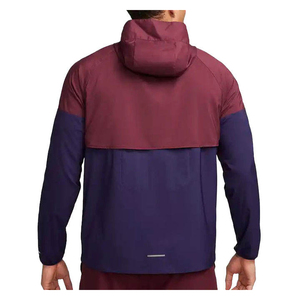 Men's Color Blocking Hooded <b>Racer</b> <b>Jacket</b> With Zipper Closure Breathable Sporty Style Spring Wear - Product Image 5